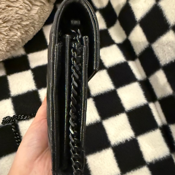 Saint Laurent Groan De Poudre monogram medium Cassandre wallet on chain so black - Picture 4 of 10